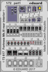 Eduard 73617 Etched Aircraft Detailling Set 1:72 Boeing Fortress MK.III rear int