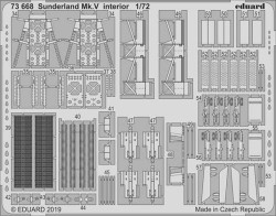 Eduard 73668 Etched Aircraft Detailling Set 1:72 Short Sunderland Mk.V interior