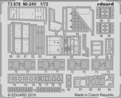 Eduard 73678 Etched Aircraft Detailling Set 1:72 Mil Mi-24V