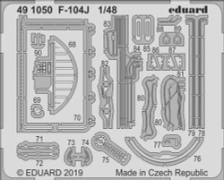 Eduard 491050 Etched Aircraft Detailling Set 1:48 Lockheed F-104J Starfighter