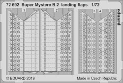 Eduard 72692 Etched Aircraft Detailling Set 1:72 Super Mystere B.2 landing flaps