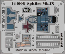 Eduard 144006 Etched Aircraft Detailling Set 1:144 Supermarine Spitfire Mk.IXc/M