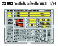 Eduard 23003 Etched Aircraft Detailling Set 1:24 Luftwaffe WWII seatbelts Pre-pa