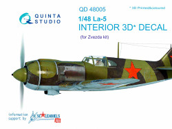 Quinta Studio 48005 Lavochkin La-5  1:48 3D Printed Decal
