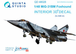 Quinta Studio 48028 Mikoyan MiG-31BM  1:48 3D Printed Decal