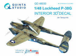 Quinta Studio 48030 Lockheed P-38G Lightning  1:48 3D Printed Decal
