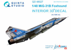 Quinta Studio 48027 Mikoyan MiG-31B  1:48 3D Printed Decal