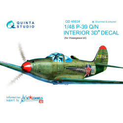 Quinta Studio 48034 Bell P-39Q/N Airacobra  1:48 3D Printed Decal