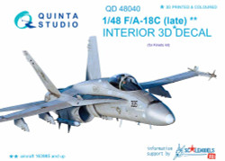 Quinta Studio 48040 McDonnell-Douglas F/A-18C Hornet 1:48 3D Printed Decal