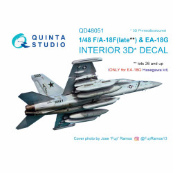 Quinta Studio 48051 Boeing F/A-18F late / EA-18G Hornet  1:48 3D Printed Decal