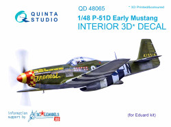 Quinta Studio 48065 North-American P-51D Mustang (Early)  1:48 3D Printed Decal