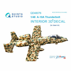 Quinta Studio 48076 Fairchild A-10A Thunderbolt II  1:48 3D Printed Decal