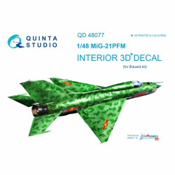 Quinta Studio 48077 Mikoyan MiG-21PFM Emerald Panels  1:48 3D Printed Decal