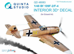 Quinta Studio 48083 Messerschmitt Bf-109F-2/F-4  1:48 3D Printed Decal