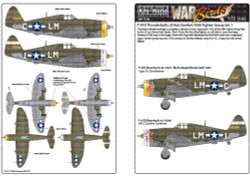 Kits World 172246 Aircraft Decals 1:72 Republic P-47C/D Thunderbolts of the 56th