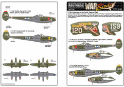 Kits World 172249 Aircraft Decals 1:72 Lockheed P-38 Lightnings - Early War.P-38