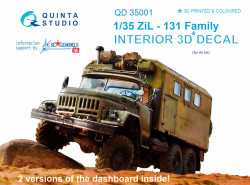 Quinta Studio 35001 Soviet Zil-131 1:35 3D Printed Decal