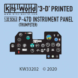 Kits World 3D1321002 3D Printed Decal 1:32 Republic P-47D Thunderbolt Cockpit 3D