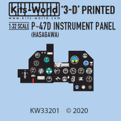 Kits World 3D1321001 3D Printed Decal 1:32 Republic P-47D Thunderbolt Cockpit 3D