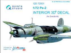 Quinta Studio 72001 Petlyakov Pe-2  1:72 3D Printed Decal