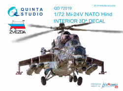 Quinta Studio 72019 Mil Mi-24V NATO 1:72 3D Printed Decal