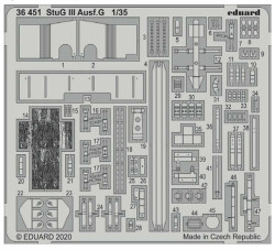 Eduard 36451 1:35 Etched Detailing Set for Takom Kits StuG III Ausf.G 1/35