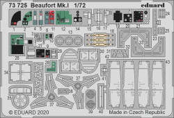Eduard 73725 Etched Aircraft Detailling Set 1:72 Bristol Beaufort Mk.I