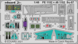 Eduard FE1152 Etched Aircraft Detailling Set 1:48 Sukhoi Su-57 Frazor