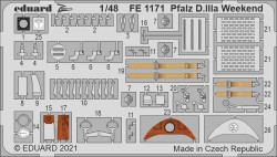 Eduard FE1171 Etched Aircraft Detailling Set 1:48 Pfalz D.IIIa Weekend