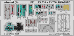 Eduard SS738 Etched Aircraft Detailling Set 1:72 Mikoyan MiG-25PD