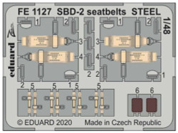 Eduard FE1127 Etched Aircraft Detailling Set 1:48 Douglas SBD-2 Dauntless seatbe