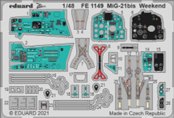 Eduard FE1149 Etched Aircraft Detailling Set 1:48 Mikoyan MiG-21bis