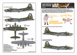 Kits World 172236 Aircraft Decals 1:72 Boeing B-17F-55-DL Flying Fortress 42-340