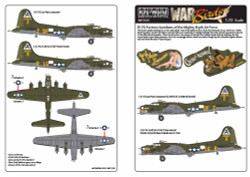 Kits World 172241 Aircraft Decals 1:72 Boeing B-17Gs Flying Fortress of the 91st