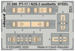 Eduard 33266 Etched Aircraft Detailling Set 1:32 Stearman PT-17/N2S-3 seatbelts