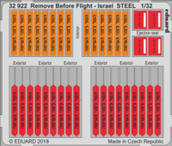 Eduard 32922 Etched Aircraft Detailling Set 1:32 Remove Before Flight - Israel S