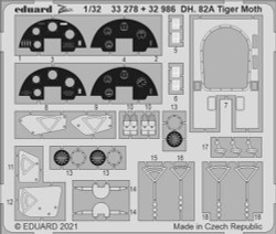 Eduard 33278 Etched Aircraft Detailling Set 1:32 de Havilland DH.82A Tiger Moth