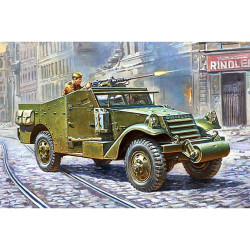 Zvezda 6273 Soviet M3 Scout Car with machine gun 1:100 Plastic Model Kit