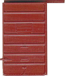 Kadee 2210 6' 7 Panel Superior High Tack Doors Red Oxide HO