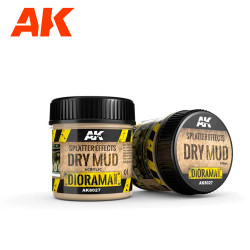 AK Interactive 8027 Diorama: Splatter Effects Dry Mud - 100ml (Acrylic)