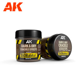 AK Interactive 8032 Diorama: Dark & Dry Crackle Effects - 100ml (Acrylic)