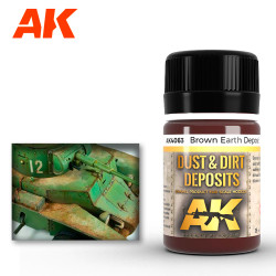 AK Interactive 4063 Brown Earth Dust & Dirt Deposits 35ml Enamel Weathering
