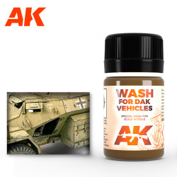 AK Interactive 66 Wash For DAK Afrika Korps Vehicles 35ml Enamel Weathering