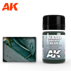 AK Interactive 70 Brown Blue Wash f/Panzer Grey Vehicles 35ml Enamel Weathering