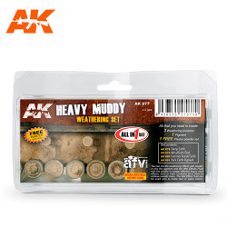 AK Interactive 77 Heavy Muddy Weathering Set w/Plaster