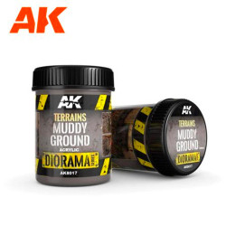 AK Interactive 8017 Diorama: Terrains Muddy Ground - 250ml (Acrylic)
