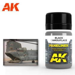 AK Interactive 2075 Black Camouflage Paneliner Enamel 35ml