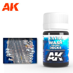 AK Interactive 302 Naval: Grey Deck Wash Enamel Weathering 35ml
