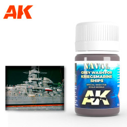 AK Interactive 303 Naval: Grey Wash f/Kriegsmarine Ships Enamel Weathering 35ml