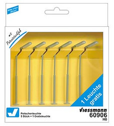 Viessmann 64906 Whip Street Light 54mm LED White (6) N Gauge